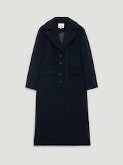 Hush Blue Reeve Cashmere Blend Coat - Image 7 of 7