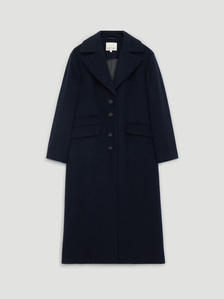 Hush Blue Reeve Cashmere Blend Coat - Image 7 of 7
