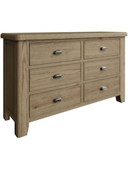 K Interiors Brown Embleton Solid Wood 6 Drawer Chest of Drawers - Image 2 of 4