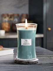 Woodwick Blue Large Evergreen Cashmere Scented Jar Candle - Image 1 of 3