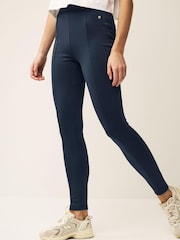 Navy Blue Jersey Thermal Leggings - Image 2 of 5