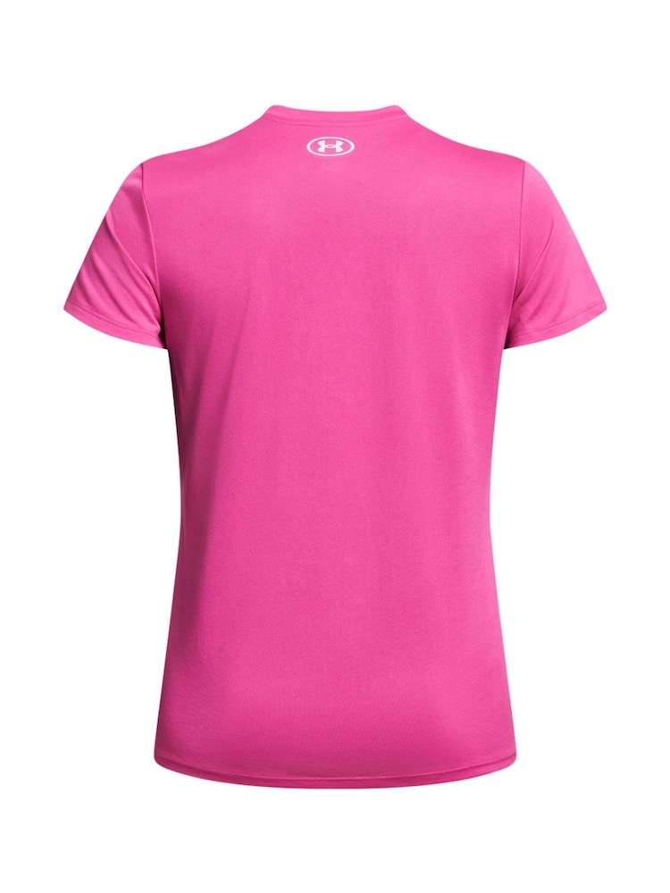 Under Armour Bright Pink Tech V Neck T-Shirt - Image 7 of 7