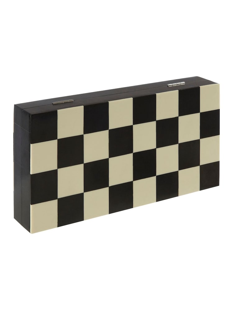 Fifty Five South White Black Churchill Games Foldable Chess Set - Image 2 of 5 Fifty Five South White Black Churchill Games Foldable Chess Set - Image 2 of 5
