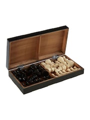 Fifty Five South White Black Churchill Games Foldable Chess Set - Image 3 of 5