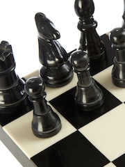 Fifty Five South White Black Churchill Games Foldable Chess Set - Image 5 of 5
