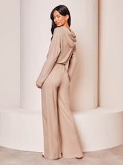 Camel - Lipsy - Superzachte lounge-joggingbroek met wijde pijpen - Image 3 of 4