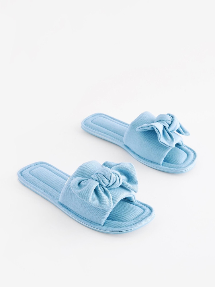 Blue Bow Mule Slippers - Image 3 of 7