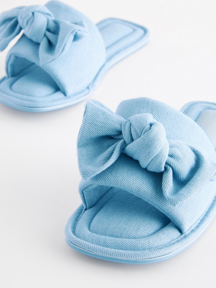 Blue Bow Mule Slippers - Image 6 of 7