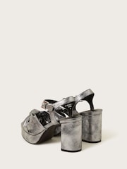 Monsoon Natural Metallic Twist Knot Platform Heels - Image 3 of 3