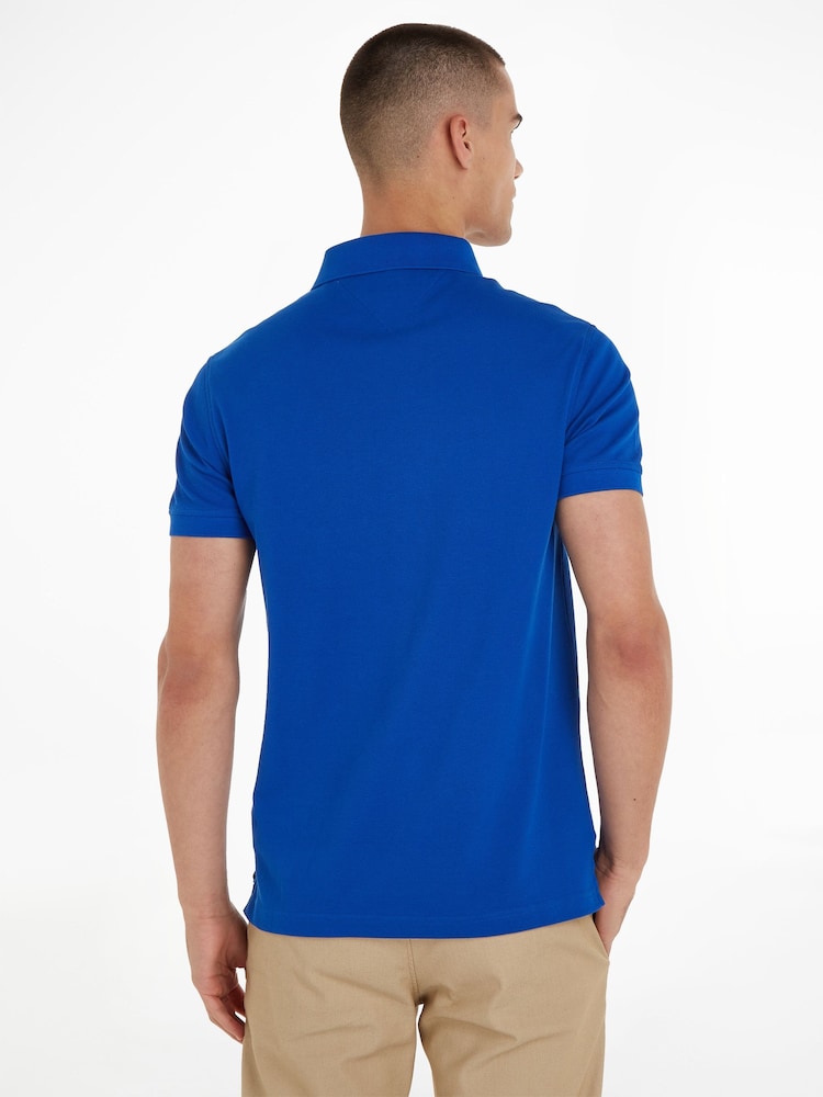 Tommy Hilfiger Blue Slim Fit Polo Shirt - Image 2 of 6