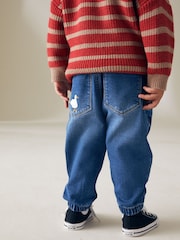 Mid Blue Farmyard Pull-On Cuffed Jeans (3mths-7yrs) - Image 3 of 8