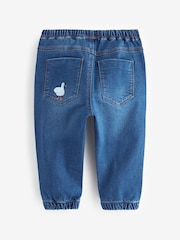 Mid Blue Farmyard Pull-On Cuffed Jeans (3mths-7yrs) - Image 6 of 8