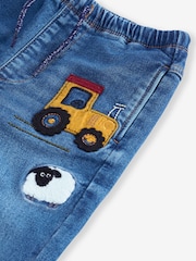 Mid Blue Farmyard Pull-On Cuffed Jeans (3mths-7yrs) - Image 8 of 8