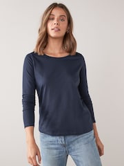 Black/White/Grey/Blue/Green 100% Cotton Long Sleeve Tops 5 Pack - Image 2 of 16