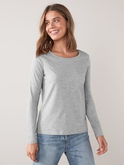 Black/White/Grey/Blue/Green 100% Cotton Long Sleeve Tops 5 Pack - Image 3 of 16
