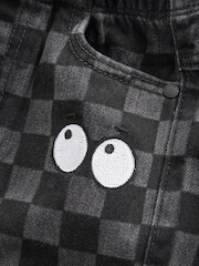 Black Denim 100% Cotton Checkerboard Jeans (3mths-7yrs) - Image 8 of 8