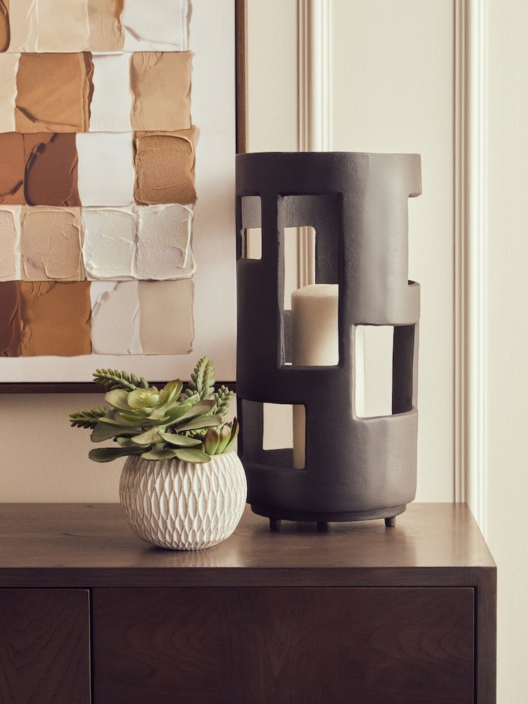 Fifty Five South Prato Large Textured Candle Holder - Imagen 1 de 6 Fifty Five South Prato Large Textured Candle Holder - Imagen 1 de 6