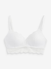 White Pad Non Wire Lace Bra - Image 1 of 4
