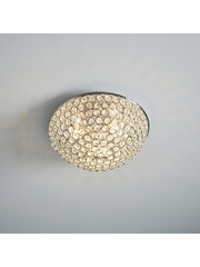Gallery Home Silver Laura Flush Ceiling Light - Image 2 of 7