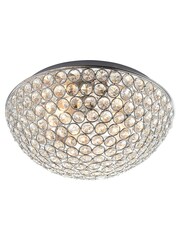 Gallery Home Silver Laura Flush Ceiling Light - Image 5 of 7
