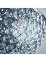 Gallery Home Silver Laura Flush Ceiling Light - Image 7 of 7