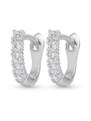 Beaverbrooks Cubic Zirconia Huggie Earrings - Image 1 of 4