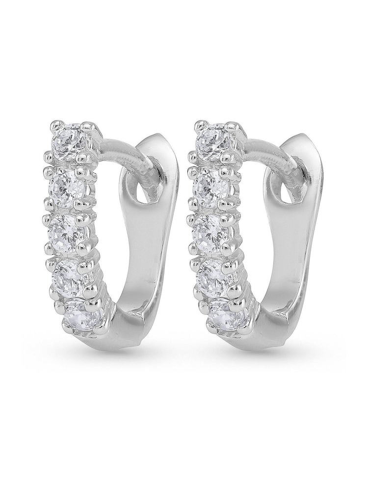 Beaverbrooks Cubic Zirconia Huggie Earrings - Image 1 of 4