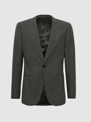Reiss Forest Green Bold Slim Fit Wool Single Breasted Blazer - Image 2 of 6