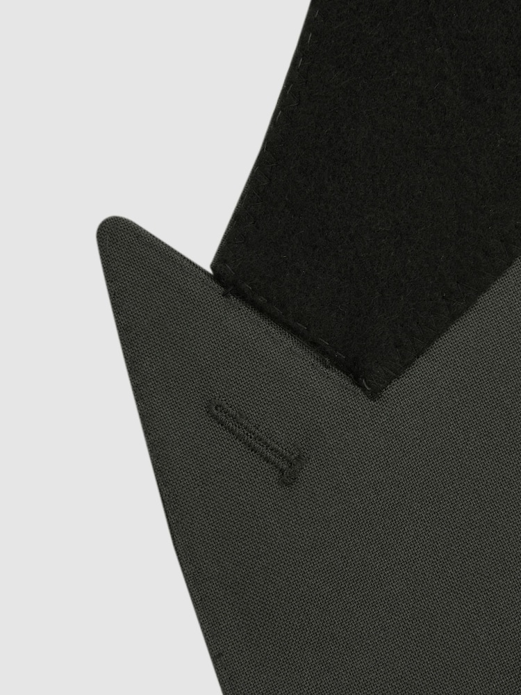 Reiss Forest Green Bold Slim Fit Wool Single Breasted Blazer - Image 6 of 6