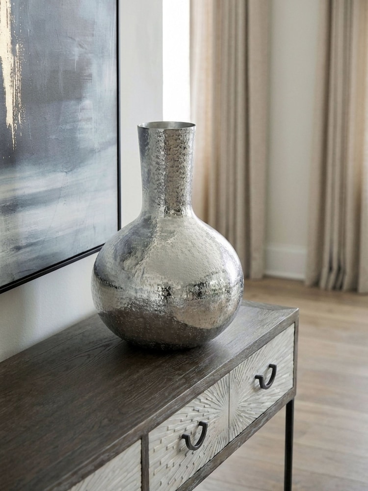 Fifty Five South Silver Kensington Townhouse Bottle Vase - Image 1 of 3 Fifty Five South Silver Kensington Townhouse Bottle Vase - Image 1 of 3