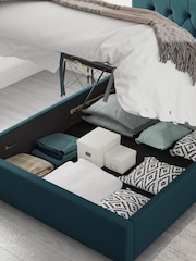 Aspire Furniture Emerald Green Olivier End Lift Ottoman Storage Bed - Image 2 of 6