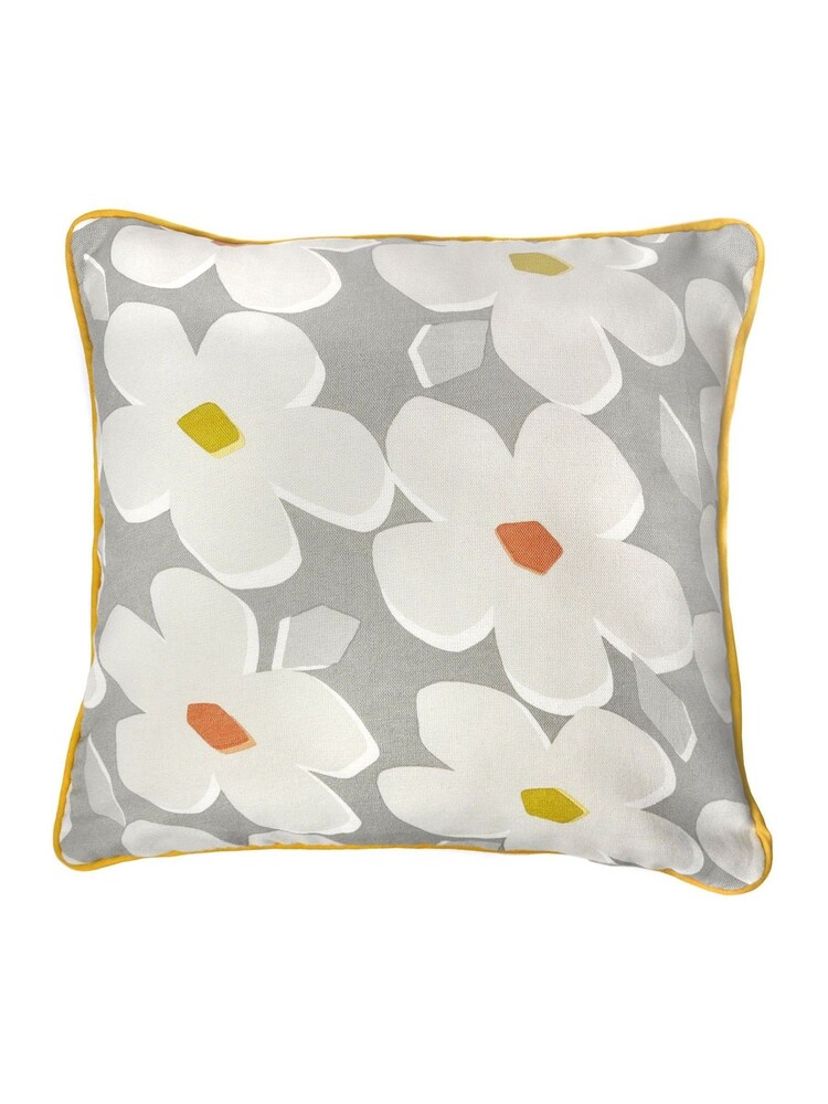 Fusion Grey Aura Floral 100% Cotton Cushion - Image 1 of 2