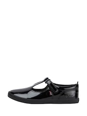 Kickers Black Junior Kariko T-Bar Hook and Loop Patent Leather Shoes - Image 6 of 10