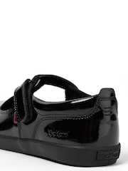 Kickers Black Junior Kariko T-Bar Hook and Loop Patent Leather Shoes - Image 7 of 10