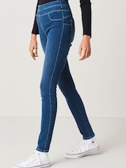 Dark Blue Super Stretch Soft Sculpt Pull-On Denim Leggings - Image 4 of 6