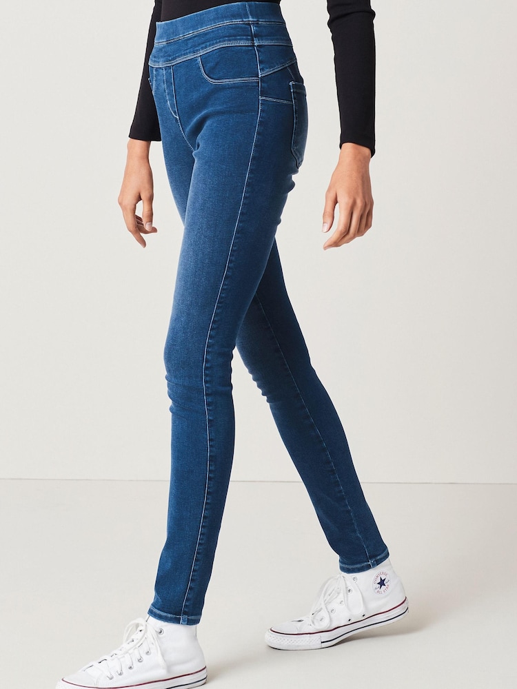bleu foncé - Leggings doux super stretch effet sculptant à enfiler - Image 4 of 6