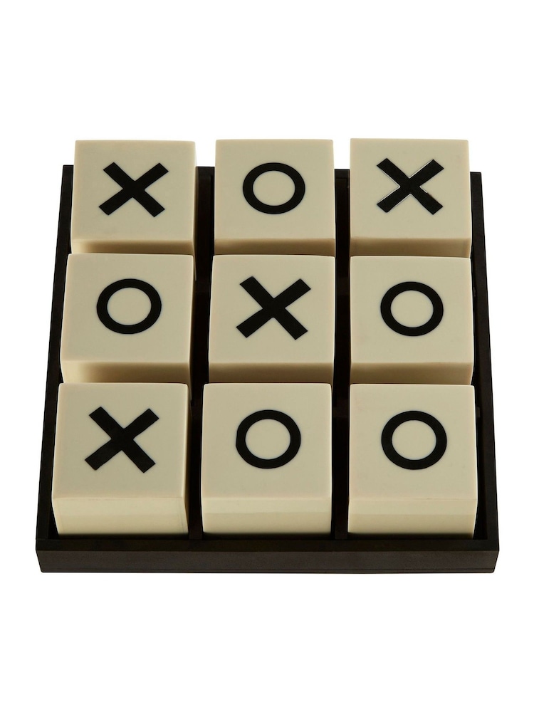 Fifty Five South White Churchill Games Small Noughts & Crosses Game - Image 1 of 3 Fifty Five South White Churchill Games Small Noughts & Crosses Game - Image 1 of 3