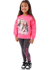 Character Pink Barbie Sweatshirt And Leggings Set - Image 2 of 8