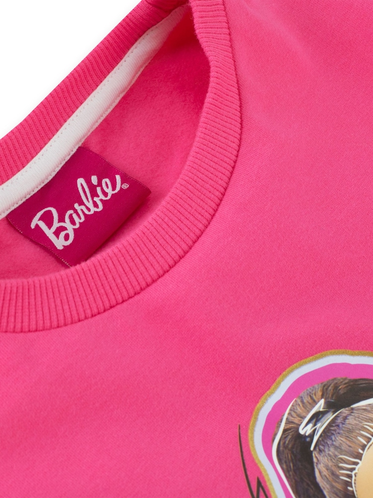 Character Pink Barbie Sweatshirt And Leggings Set - Image 8 of 8 Character Pink Barbie Sweatshirt And Leggings Set - Image 8 of 8