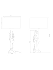 Grey Perry Parrot Table Lamp - Image 4 of 5