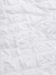 White Seersucker Supersoft Textured Duvet Cover and Pillowcase Set - Image 2 of 4