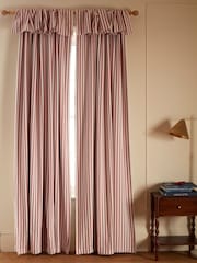 Secret Linen Store Red Judy Stripe Frill Looptop Blackout Curtains - Image 1 of 3
