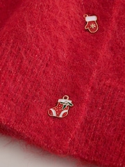 Red Novelty Button - Cárdigan de Navidad - Imagen 3 de 4