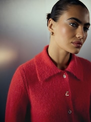 Red Novelty Button Christmas Cardigan - Image 5 of 9