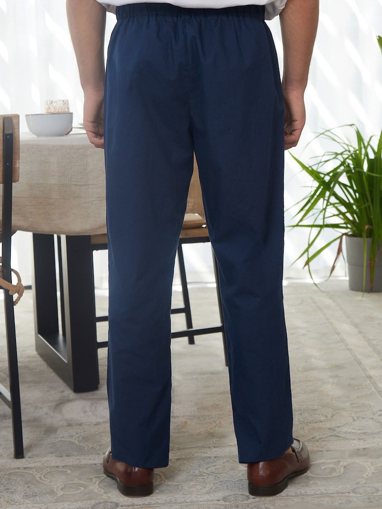 Navy Blue Drawstring Waist Mens Kurta Trousers - Image 2 of 7 Navy Blue Drawstring Waist Mens Kurta Trousers - Image 2 of 7