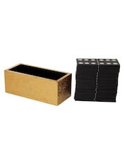 Fifty Five South Black Gold Churchill Games Domino Set - Image 4 of 6