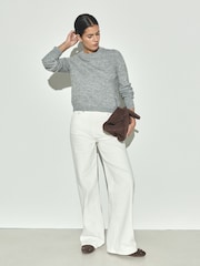 Grey Crew Neck Long Sleeve Knitted Jumper - Image 2 of 4