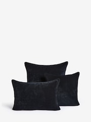 Black 59 x 59cm Soft Velour Cushion - Image 2 of 7