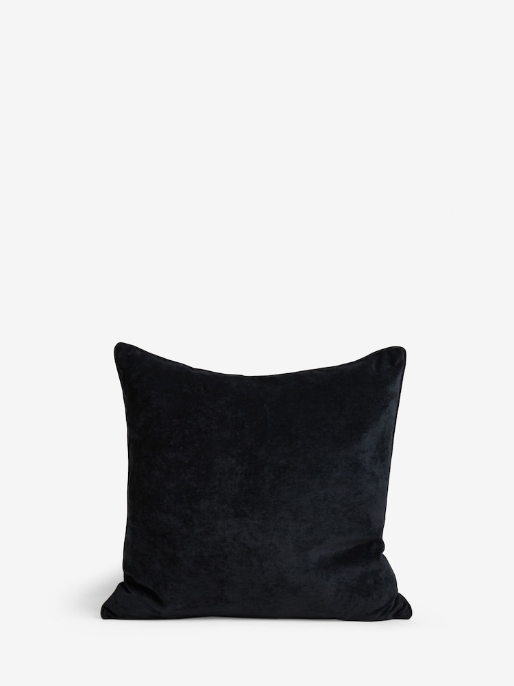 Black 59 x 59cm Soft Velour Cushion - Image 6 of 7