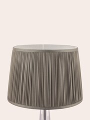 Laura Ashley Dove Grey Hemsley Pleated Silk Empire Easyfit Lamp Shade - Image 4 of 6